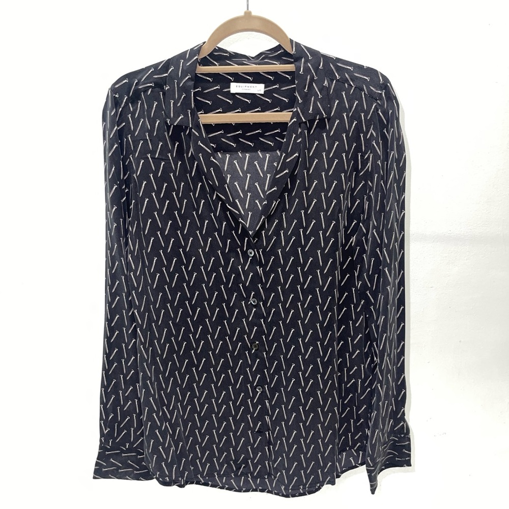 Equipment Adalyn Blouse Screw Print